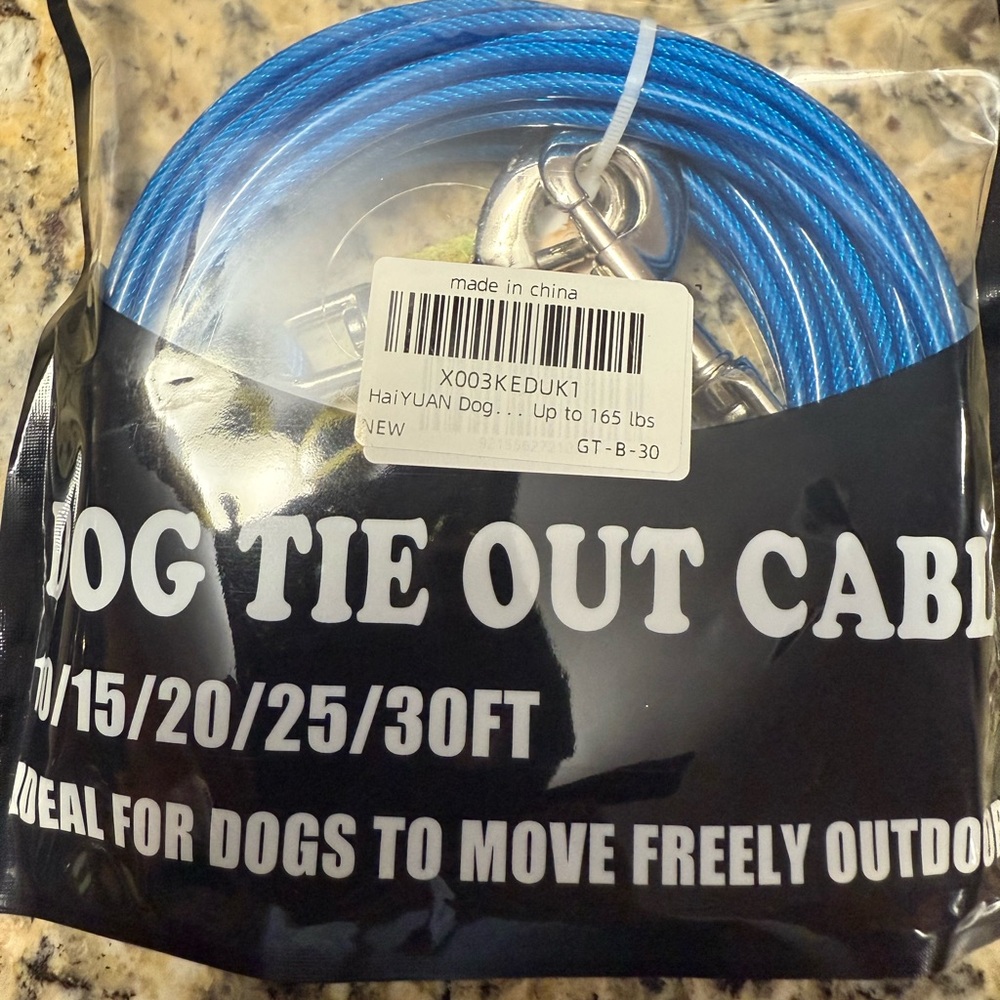 Blue Dog Tie Out Cable